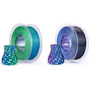 Silk PLA Filament Blue Green 1KG & Blue Purple Black 1KG Silk PLA Filament Blue Green 1KG & Blue Purple Black 1KG