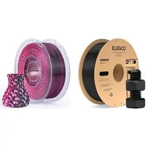 Silk PLA Filament Black Red 1KG & ABS Filament Black 1KG Silk PLA Filament Black Red 1KG & ABS Filament Black 1KG