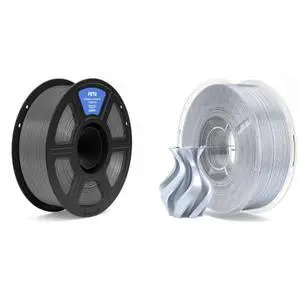 1.75mm PETG Filament Space Gray 1KG & Silk PLA Filament Silver Grey 1KG 1.75mm PETG Filament Space Gray 1KG & Silk PLA Filament Silver Grey 1KG