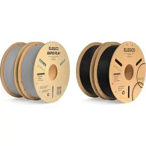 1.75mm Rapid PLA+ Filament Gray 2KG & Black PLA+ Filament 2KG 1.75mm Rapid PLA+ Filament Gray 2KG & Black PLA+ Filament 2KG