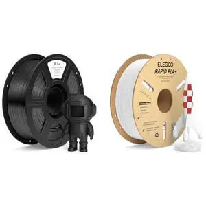 1.75mm PLA+ Filament Black 1KG & Rapid PLA+ Filament White 1KG 1.75mm PLA+ Filament Black 1KG & Rapid PLA+ Filament White 1KG
