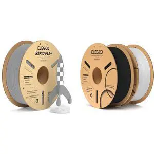 1.75mm Rapid PLA+ Filament Gray 1KG & PLA Black & White 2KG 1.75mm Rapid PLA+ Filament Gray 1KG & PLA Black & White 2KG