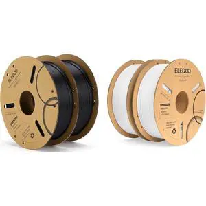 1.75mm PLA Filament Black 2KG & PLA Plus Filament White 2KG 1.75mm PLA Filament Black 2KG & PLA Plus Filament White 2KG