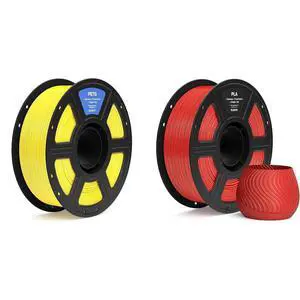 1.75mm PETG Filament Yellow 1KG & PLA Filament True Red 1KG 1.75mm PETG Filament Yellow 1KG & PLA Filament True Red 1KG