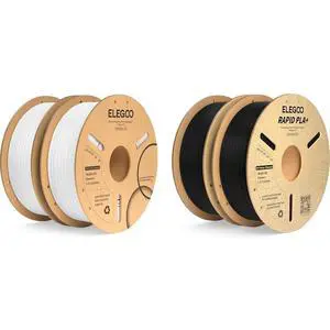 1.75mm PLA+ Filament White 2KG & Rapid PLA+ Filament Black 2KG 1.75mm PLA+ Filament White 2KG & Rapid PLA+ Filament Black 2KG