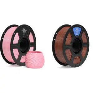 PLA Filament 1.75mm Pink 1KG & PETG Filament Brown 1KG PLA Filament 1.75mm Pink 1KG & PETG Filament Brown 1KG