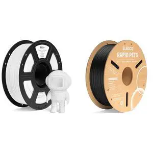 PLA+ Filament 1.75mm White 1KG & PETG Filament Black 1KG PLA+ Filament 1.75mm White 1KG & PETG Filament Black 1KG