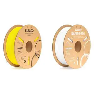 PLA+ Filament Yellow 1KG & Rapid PETG Filament White 1KG PLA+ Filament Yellow 1KG & Rapid PETG Filament White 1KG
