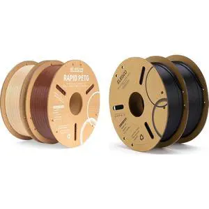 1.75mm PETG Filament Beige&Brown 2KG&PLA Filament Black 2KG 1.75mm PETG Filament Beige&Brown 2KG&PLA Filament Black 2KG