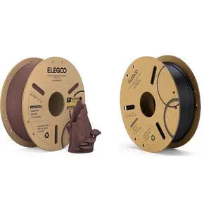 1.75mm PLA Filament Walnut Wood 1KG & Black 1KG 1.75mm PLA Filament Walnut Wood 1KG & Black 1KG