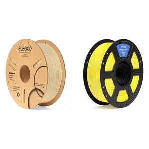 1.75mm PLA Filament Beige 1KG & PETG Filament Yellow 1KG 1.75mm PLA Filament Beige 1KG & PETG Filament Yellow 1KG
