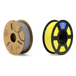1.75mm PLA Filament Grey 1KG & PETG Filament Yellow 1KG 1.75mm PLA Filament Grey 1KG & PETG Filament Yellow 1KG