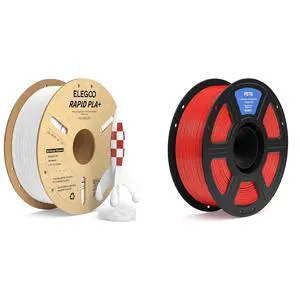 1.75mm PLA Plus Filament White 1KG & PETG Filament Red 1KG 1.75mm PLA Plus Filament White 1KG & PETG Filament Red 1KG