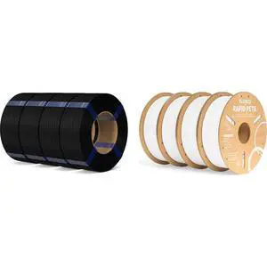 1.75mm PLA Filament Black 4KG & PETG Filament White 4KG 1.75mm PLA Filament Black 4KG & PETG Filament White 4KG