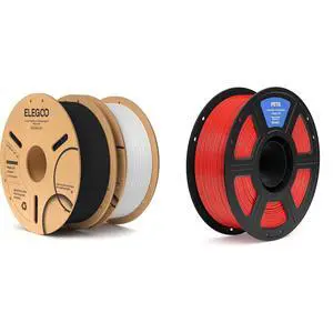 1.75mm PLA Filament Black&White 2KG & PETG Filament Red 1KG 1.75mm PLA Filament Black&White 2KG & PETG Filament Red 1KG