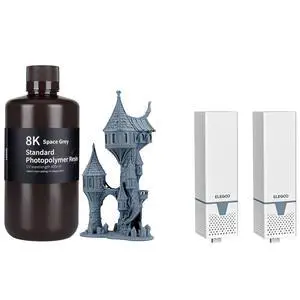 8K Water Washable 3D Printer Resin Space Grey 1000g and USB Purifier with Built-in Activated Carbon(Pack of 2) 8K Water Washable 3D Printer Resin Space Grey 1000g and USB Purifier with Built-in Activated Carbon(Pack of 2)