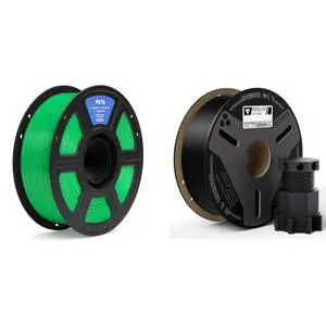 1.75mm PETG Filament Green 1KG & Carbon Fiber PETG Filament Black 1KG 1.75mm PETG Filament Green 1KG & Carbon Fiber PETG Filament Black 1KG