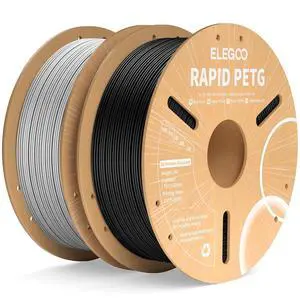 Rapid PETG Filament 1.75mm Black & Gray 2KG, High Speed 30-600mm/s 3D Printer Filament Dimensional Accuracy +/- 0.02 mm, 1kg Cardboard Spool(2.2lbs) Fits for Most FDM 3D Printers Rapid PETG Filament 1.75mm Black & Gray 2KG, High Speed 30-600mm/s 3D Printer Filament Dimensional Accuracy +/- 0.02 mm, 1kg Cardboard Spool(2.2lbs) Fits for Most FDM 3D Printers