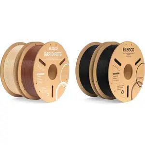 PETG Filament Beige & Brown 2KG & PLA+ Filament Black 2KG PETG Filament Beige & Brown 2KG & PLA+ Filament Black 2KG