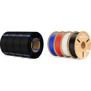 1.75mm PLA Filament Black 4KG & PETG Filament 4-Color 4KG 1.75mm PLA Filament Black 4KG & PETG Filament 4-Color 4KG