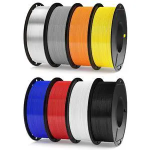 250g PETG Filament Bundle 1.75mm, 8 Colors High Speed 600mm/s 3D Printer Filaments Dimensional Accuracy +/- 0.02mm, 8 Pack 250g Spool Black/White/Red/Blue/Grey/Orange/Yellow/Transparent 250g PETG Filament Bundle 1.75mm, 8 Colors High Speed 600mm/s 3D Printer Filaments Dimensional Accuracy +/- 0.02mm, 8 Pack 250g Spool Black/White/Red/Blue/Grey/Orange/Yellow/Transparent