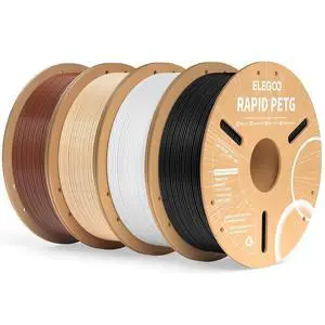 Rapid PETG Filament 1.75mm Bundle 4KG, High Speed 600mm/s 3D Printer Filament Accuracy +/- 0.02 mm, 1kg Cardboard Spool(2.2lbs) Fits for Most FDM 3D Printers (Black,White,Beige,Brown) Rapid PETG Filament 1.75mm Bundle 4KG, High Speed 600mm/s 3D Printer Filament Accuracy +/- 0.02 mm, 1kg Cardboard Spool(2.2lbs) Fits for Most FDM 3D Printers (Black,White,Beige,Brown)