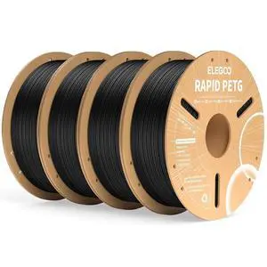Rapid PETG Filament 1.75mm Black 4KG, High Speed 30-600mm/s 3D Printer Filament Dimensional Accuracy +/- 0.02 mm, 1kg Cardboard Spool(2.2lbs) Fits for Most FDM 3D Printers Rapid PETG Filament 1.75mm Black 4KG, High Speed 30-600mm/s 3D Printer Filament Dimensional Accuracy +/- 0.02 mm, 1kg Cardboard Spool(2.2lbs) Fits for Most FDM 3D Printers