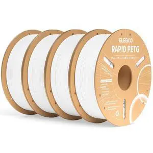 Rapid PETG Filament 1.75mm White 4KG, High Speed 30-600mm/s 3D Printer Filament Dimensional Accuracy +/- 0.02 mm, 1kg Cardboard Spool(2.2lbs) Fits for Most FDM 3D Printers Rapid PETG Filament 1.75mm White 4KG, High Speed 30-600mm/s 3D Printer Filament Dimensional Accuracy +/- 0.02 mm, 1kg Cardboard Spool(2.2lbs) Fits for Most FDM 3D Printers