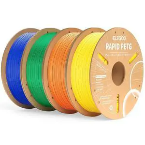 Rapid PETG Filament 1.75mm Bundle 4KG, High Speed 30-600mm/s 3D Printer Filament Accuracy +/- 0.02 mm, 1kg Cardboard Spool(2.2lbs) Fits for Most FDM 3D Printers(Blue,Green,Orange,Yellow) Rapid PETG Filament 1.75mm Bundle 4KG, High Speed 30-600mm/s 3D Printer Filament Accuracy +/- 0.02 mm, 1kg Cardboard Spool(2.2lbs) Fits for Most FDM 3D Printers(Blue,Green,Orange,Yellow)