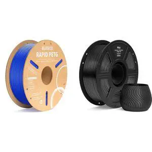 1.75mm Rapid PETG Filament Blue 1KG & PLA Filament Black 1KG 1.75mm Rapid PETG Filament Blue 1KG & PLA Filament Black 1KG
