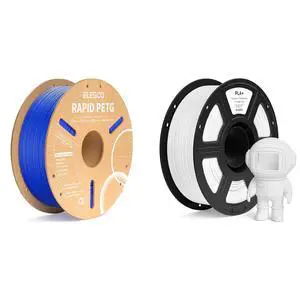 Rapid PETG Filament Blue 1KG & PLA+ Filament White 1KG Rapid PETG Filament Blue 1KG & PLA+ Filament White 1KG