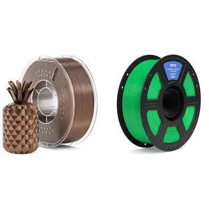 Metallic PLA Filament Metallic Bronze 1KG & PETG Filament Green 1KG Metallic PLA Filament Metallic Bronze 1KG & PETG Filament Green 1KG