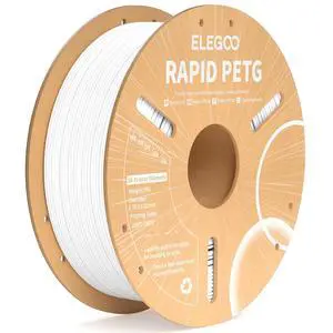 Rapid PETG Filament 1.75mm White 1KG, High Speed 30-600mm/s 3D Printer Filament Dimensional Accuracy +/- 0.02 mm, 1kg Cardboard Spool(2.2lbs) Fits for Most FDM 3D Printers Rapid PETG Filament 1.75mm White 1KG, High Speed 30-600mm/s 3D Printer Filament Dimensional Accuracy +/- 0.02 mm, 1kg Cardboard Spool(2.2lbs) Fits for Most FDM 3D Printers