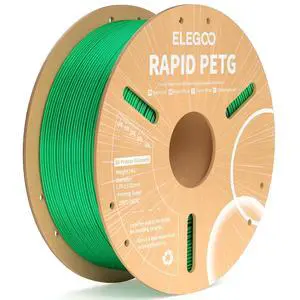 Rapid PETG Filament 1.75mm Green 1KG, High Speed 30-600mm/s 3D Printer Filament Dimensional Accuracy +/- 0.02 mm, 1kg Cardboard Spool(2.2lbs) Fits for Most FDM 3D Printers Rapid PETG Filament 1.75mm Green 1KG, High Speed 30-600mm/s 3D Printer Filament Dimensional Accuracy +/- 0.02 mm, 1kg Cardboard Spool(2.2lbs) Fits for Most FDM 3D Printers