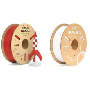 1.75mm PLA Plus Filament Red 1KG & PETG Filament White 1KG 1.75mm PLA Plus Filament Red 1KG & PETG Filament White 1KG