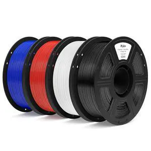 PLA+ Filament 1.75mm Bundle, High Toughness PLA Plus 3D Printer Filament Dimensional Accuracy +/- 0.02mm, 4pcs 1kg Spool(2.2lbs) Fits for Most FDM 3D Printes Black/White/True Red/Dark Blue PLA+ Filament 1.75mm Bundle, High Toughness PLA Plus 3D Printer Filament Dimensional Accuracy +/- 0.02mm, 4pcs 1kg Spool(2.2lbs) Fits for Most FDM 3D Printes Black/White/True Red/Dark Blue