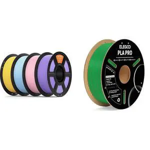1.75mm Matte PLA Filament 4-Color 4KG & PLA PRO Green 1KG 1.75mm Matte PLA Filament 4-Color 4KG & PLA PRO Green 1KG