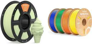 Matte PLA Filament Mint Green 1KG & Rapid PETG Filament 4KG 4 Colors Matte PLA Filament Mint Green 1KG & Rapid PETG Filament 4KG 4 Colors