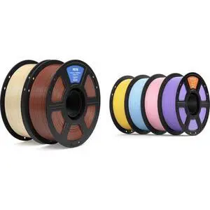 1.75mm PETG Filament Brown&Beige 2KG & Matte PLA Filament 4KG 4 Color 1.75mm PETG Filament Brown&Beige 2KG & Matte PLA Filament 4KG 4 Color