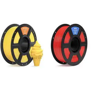 Matte PLA Filament Sunshine Yellow 1KG&PETG Filament Red 1KG Matte PLA Filament Sunshine Yellow 1KG&PETG Filament Red 1KG