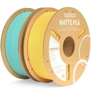 Matte PLA 3D Printer Filament Teal Green/Sunshine Yellow 2KG 1.75mm Matte PLA 3D Printer Filament Teal Green/Sunshine Yellow 2KG 1.75mm