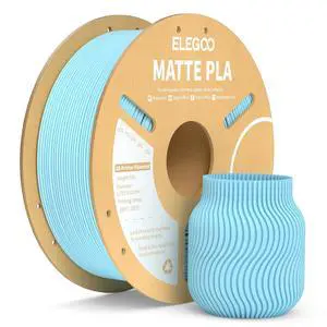 Matte PLA Filament Ice Blue 1KG, 1.75mm 3D Printer Filament Dimensional Accuracy +/- 0.02mm, 1kg Carboard Spool (2.2lbs) for Most FDM 3D Printers Matte PLA Filament Ice Blue 1KG, 1.75mm 3D Printer Filament Dimensional Accuracy +/- 0.02mm, 1kg Carboard Spool (2.2lbs) for Most FDM 3D Printers