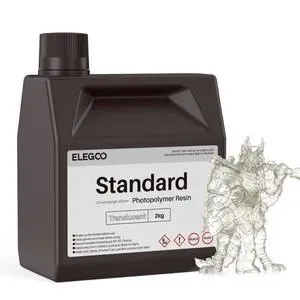 Standard 3D Printer Resin 405nm Photopolymer Resin LCD UV-Curing Resin for Mars Saturn Jupiter MSLA DLP LCD 3D Printing Translucent 2000g Standard 3D Printer Resin 405nm Photopolymer Resin LCD UV-Curing Resin for Mars Saturn Jupiter MSLA DLP LCD 3D Printing Translucent 2000g