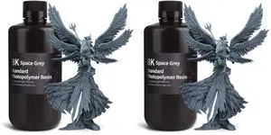 Upgraded 8K Standard Photopolymer 3D Printer Resin 405nm UV-Curing Resin Best for 12K/14K/16K Saturn Mars Jupiter MSLA DLP LCD 3D Printing Space Grey 1000G (Pack of 2) Upgraded 8K Standard Photopolymer 3D Printer Resin 405nm UV-Curing Resin Best for 12K/14K/16K Saturn Mars Jupiter MSLA DLP LCD 3D Printing Space Grey 1000G (Pack of 2)