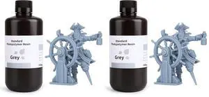 Standard Photopolymer Resin LCD UV-Curing Resin 405nm 3D Printer Resin for Mars Saturn Jupiter MSLA DLP LCD 3D Printing Grey 1000g (Pack of 2) Standard Photopolymer Resin LCD UV-Curing Resin 405nm 3D Printer Resin for Mars Saturn Jupiter MSLA DLP LCD 3D Printing Grey 1000g (Pack of 2)