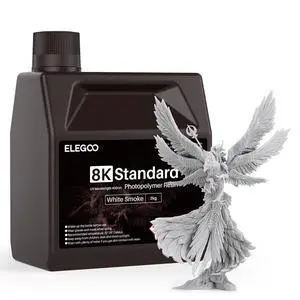 8K Standard Photopolymer 3D Printer Resin, 405nm UV-Curing Resina for 8K/12K/14K/16K Saturn LCD MSLA DLP Impresora White Smoke 2000g 8K Standard Photopolymer 3D Printer Resin, 405nm UV-Curing Resina for 8K/12K/14K/16K Saturn LCD MSLA DLP Impresora White Smoke 2000g