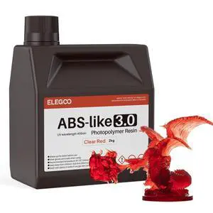 ABS-Like 3.0 3D Printer Resin Clear Red 2000g ABS-Like 3.0 3D Printer Resin Clear Red 2000g