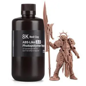 8K ABS-Like 3D Printer Resin Red Clay 1000g 8K ABS-Like 3D Printer Resin Red Clay 1000g