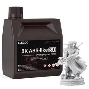 8K ABS-Like 3D Printer Resin White Smoke 2000g 8K ABS-Like 3D Printer Resin White Smoke 2000g