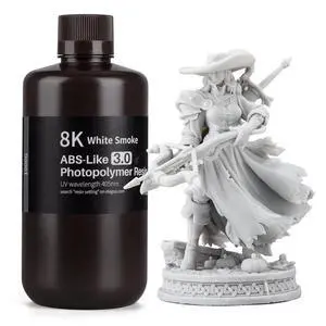 8K ABS-Like 3D Printer Resin White Smoke 1000g 8K ABS-Like 3D Printer Resin White Smoke 1000g